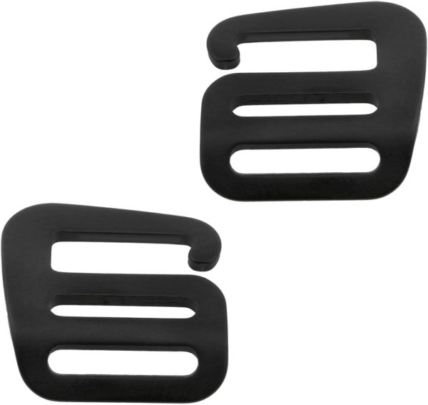 8PCS An inch Black Metal Wave Buckles Outdoor Webbing Buckle Clips Adjustable buckle backpack strap webbing(4 left +4 right) - Image 2