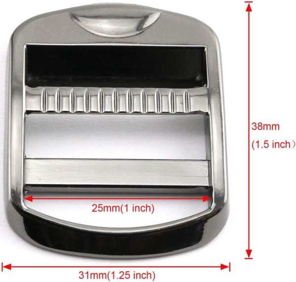 Metal Ladder Lock Buckle Slider Adjustable Zinc Alloy Buckles for Backpack Strap Accessories 25mm - Image 2