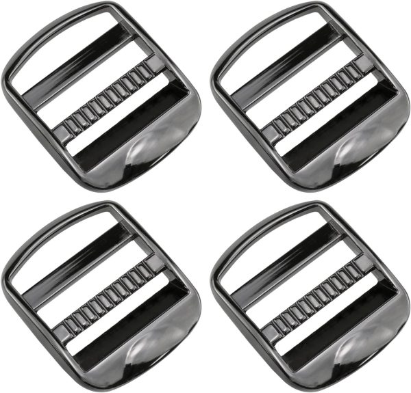 - 4pcs Metal Ladder Lock Buckle Slider Adjustable alloy buckle backpack strap accessories(Inner length 25mm)