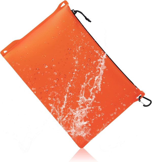 Waterproof Pouch, Small Waterproof Dry Bag with Upgrade Zipper for Travel Boating Kayaking Hiking Document Organizer