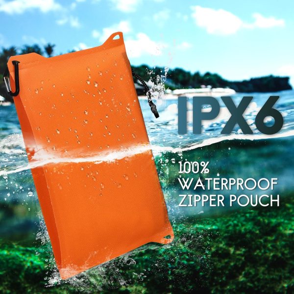 Waterproof Pouch, Small Waterproof Dry Bag with Upgrade Zipper for Travel Boating Kayaking Hiking Document Organizer - Image 2